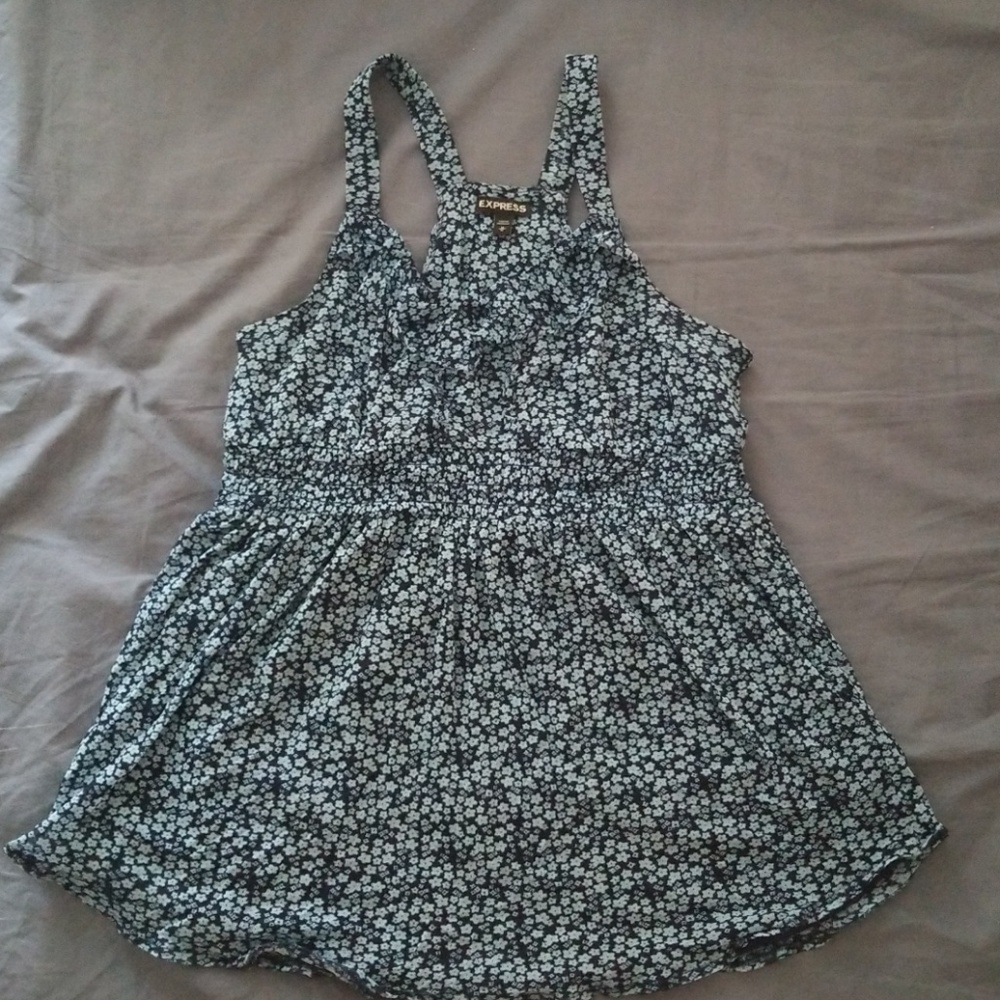 Express Blue Floral Top